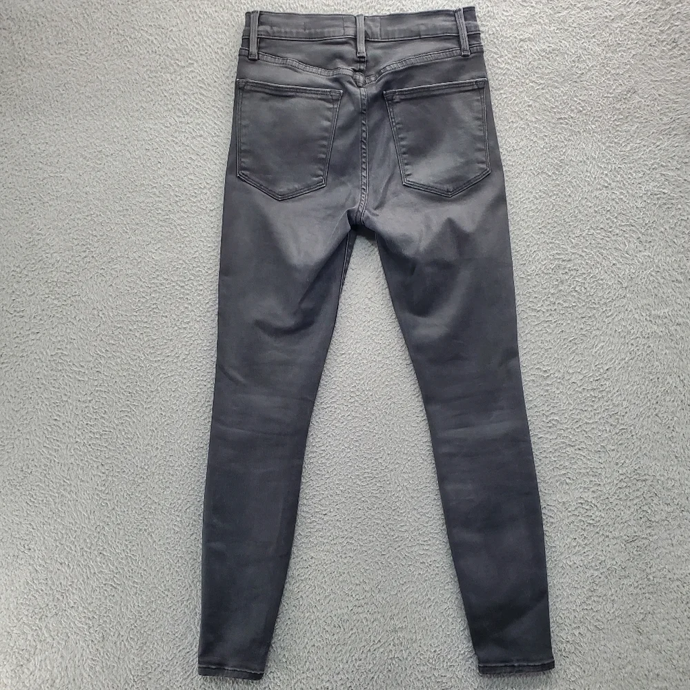 Frame Denim Le High Skinny Jeans Stone Coated Womens Size 25
